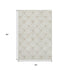 5' X 8' Ivory And Beige Abstract Geometric Washable Area Rug With UV Protection