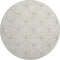 8' Ivory And Beige Abstract Geometric Washable Round Rug With UV Protection