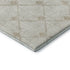 8' Ivory And Beige Abstract Geometric Washable Round Rug With UV Protection