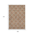9' X 12' Rust And Beige Abstract Geometric Washable Area Rug With UV Protection