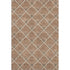 9' X 12' Rust And Beige Abstract Geometric Washable Area Rug With UV Protection
