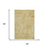 5' X 8' Gold And Beige Geometric Washable Area Rug With UV Protection