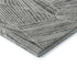 8' Gray And Silver Geometric Washable Round Rug With UV Protection