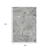 8' X 10' Gray And Silver Geometric Washable Area Rug With UV Protection