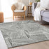 8' X 10' Gray And Silver Geometric Washable Area Rug With UV Protection