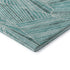 8' Teal And Ivory Geometric Washable Round Rug With UV Protection