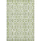 8' X 10' Artichoke Green And Ivory Geometric Washable Area Rug With UV Protection
