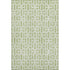 8' X 10' Artichoke Green And Ivory Geometric Washable Area Rug With UV Protection
