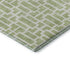 8' X 10' Artichoke Green And Ivory Geometric Washable Area Rug With UV Protection