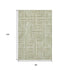 8' X 10' Artichoke Green And Ivory Abstract Geometric Washable Area Rug With UV Protection