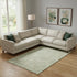 8' X 10' Artichoke Green And Ivory Abstract Geometric Washable Area Rug With UV Protection