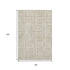 8' X 10' Beige And Ivory Abstract Geometric Washable Area Rug With UV Protection