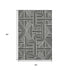 5' X 8' Black And Ivory Abstract Geometric Washable Area Rug With UV Protection
