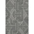 5' X 8' Black And Ivory Abstract Geometric Washable Area Rug With UV Protection