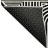 5' X 8' Black And Ivory Abstract Geometric Washable Area Rug With UV Protection