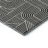 5' X 8' Black And Ivory Abstract Geometric Washable Area Rug With UV Protection