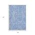 5' X 8' Blue And Ivory Abstract Geometric Washable Area Rug With UV Protection
