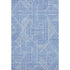 5' X 8' Blue And Ivory Abstract Geometric Washable Area Rug With UV Protection