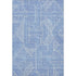 5' X 8' Blue And Ivory Abstract Geometric Washable Area Rug With UV Protection