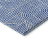 8' Blue And Ivory Abstract Geometric Washable Round Rug With UV Protection