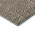 8' Brown And Ivory Abstract Geometric Washable Round Rug With UV Protection