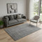 5' X 8' Charcoal And Ivory Abstract Geometric Washable Area Rug With UV Protection