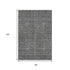 8' X 10' Charcoal And Ivory Abstract Geometric Washable Area Rug With UV Protection