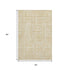 5' X 8' Gold And Ivory Abstract Geometric Washable Area Rug With UV Protection
