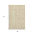 8' X 10' Gold And Ivory Abstract Geometric Washable Area Rug With UV Protection