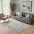 5' X 8' Gray And Ivory Abstract Geometric Washable Area Rug With UV Protection