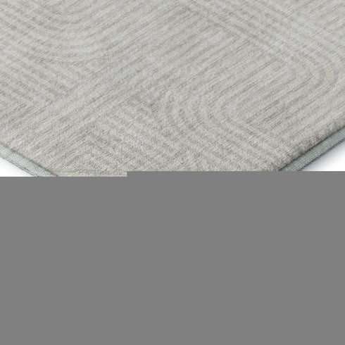 5' X 8' Ivory And Beige Abstract Geometric Washable Area Rug With UV Protection