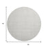 8' Ivory And Beige Abstract Geometric Washable Round Rug With UV Protection