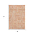 8' X 10' Orange And Ivory Abstract Geometric Washable Area Rug With UV Protection