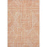 8' X 10' Orange And Ivory Abstract Geometric Washable Area Rug With UV Protection