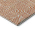 8' X 10' Orange And Ivory Abstract Geometric Washable Area Rug With UV Protection