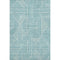 8' X 10' Teal And Ivory Abstract Geometric Washable Area Rug With UV Protection