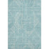 8' X 10' Teal And Ivory Abstract Geometric Washable Area Rug With UV Protection