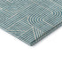 8' X 10' Teal And Ivory Abstract Geometric Washable Area Rug With UV Protection