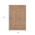 8' X 10' Terra Cotta And Beige Abstract Geometric Washable Area Rug With UV Protection