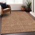 8' X 10' Terra Cotta And Beige Abstract Geometric Washable Area Rug With UV Protection