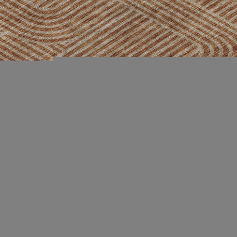 8' X 10' Terra Cotta And Beige Abstract Geometric Washable Area Rug With UV Protection
