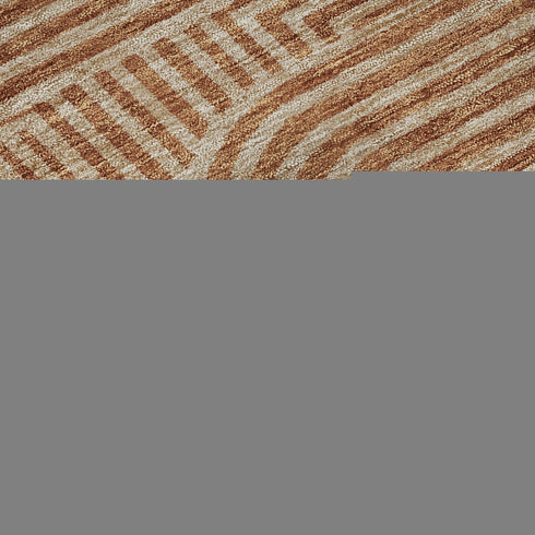 8' X 10' Terra Cotta And Beige Abstract Geometric Washable Area Rug With UV Protection