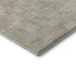 8' Beige And Ivory Abstract Geometric Washable Round Rug With UV Protection