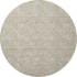 8' Beige And Ivory Abstract Geometric Washable Round Rug With UV Protection
