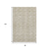 8' X 10' Beige And Ivory Abstract Geometric Washable Area Rug With UV Protection