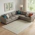 8' X 10' Beige And Ivory Abstract Geometric Washable Area Rug With UV Protection