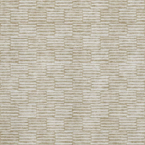 8' X 10' Beige And Ivory Abstract Geometric Washable Area Rug With UV Protection