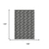 5' X 8' Black And Gray Abstract Geometric Washable Area Rug With UV Protection