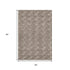 5' X 8' Brown And Beige Abstract Geometric Washable Area Rug With UV Protection