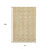 8' X 10' Gold And Ivory Abstract Geometric Washable Area Rug With UV Protection